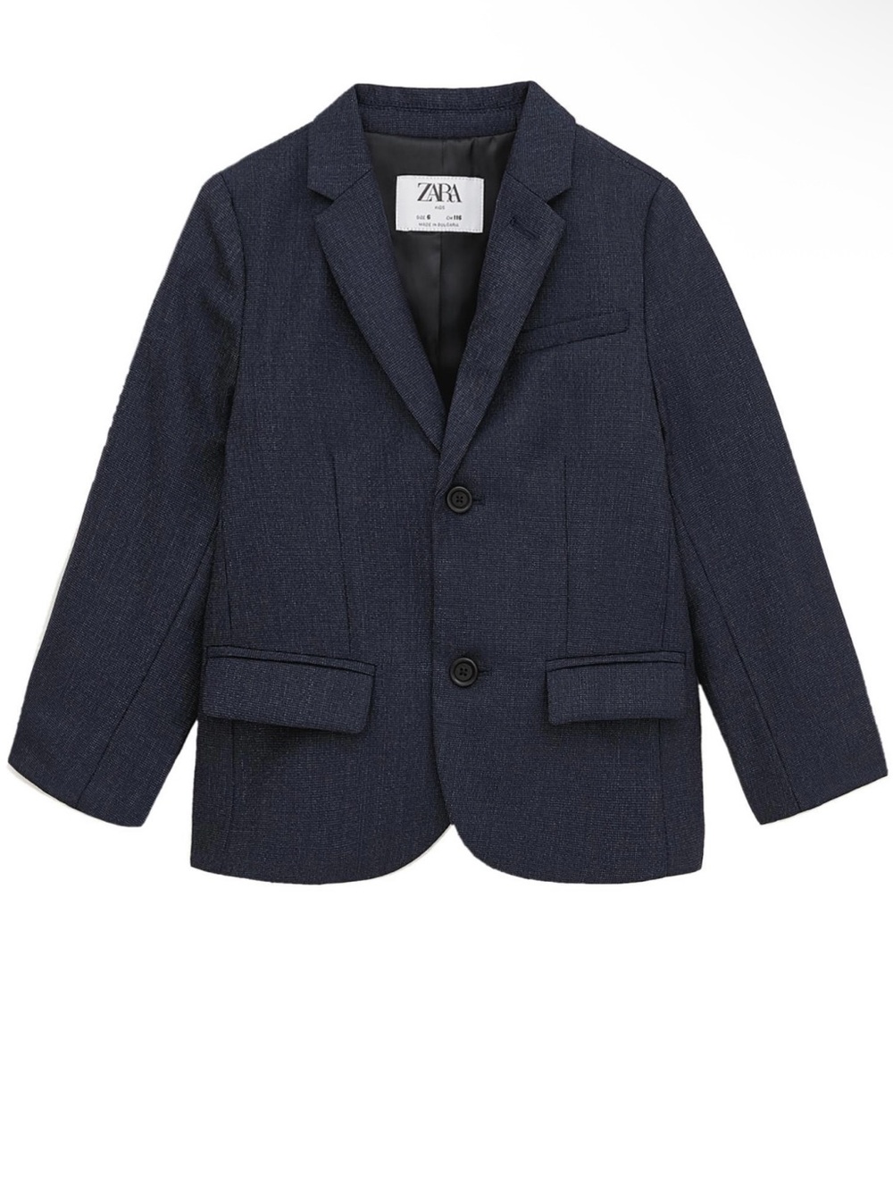 ZARA TEXTURED WEAVE SUIT JACKET